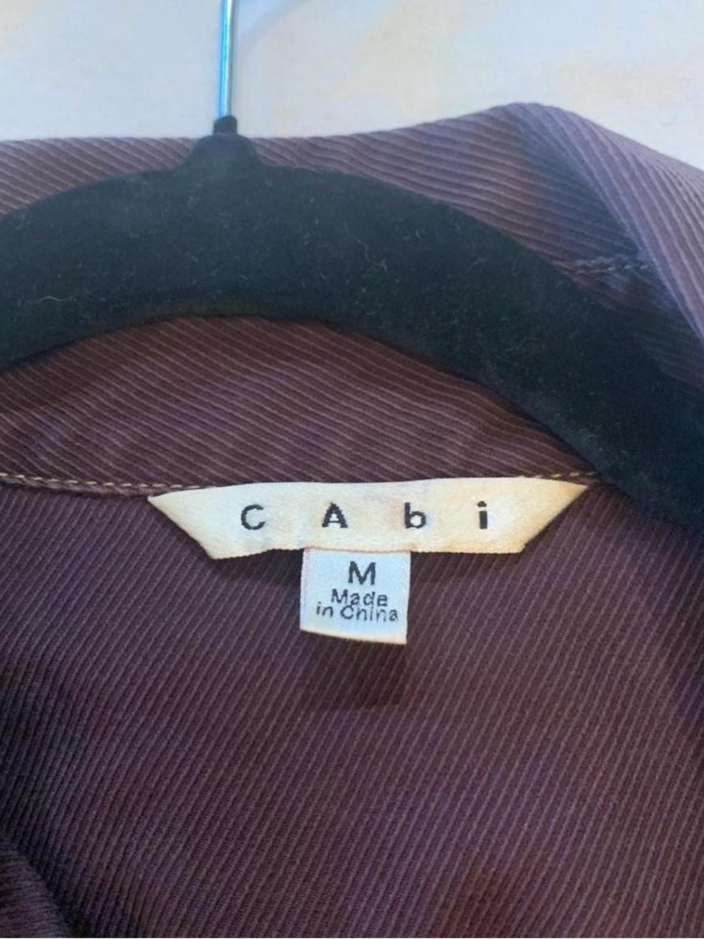 CAbi Halftime Safari #162 Raisin Brown Button-Front Jean Jacket size M - Picture 4 of 5
